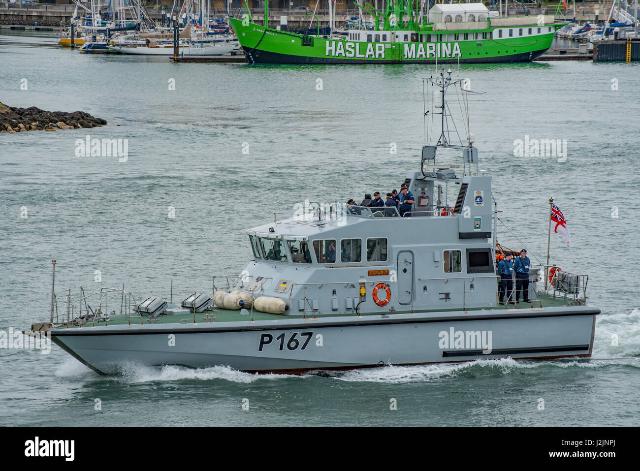 HMS Exploit (P167) at Portsmouth, UK on the 24th April 2017. Stock Photo