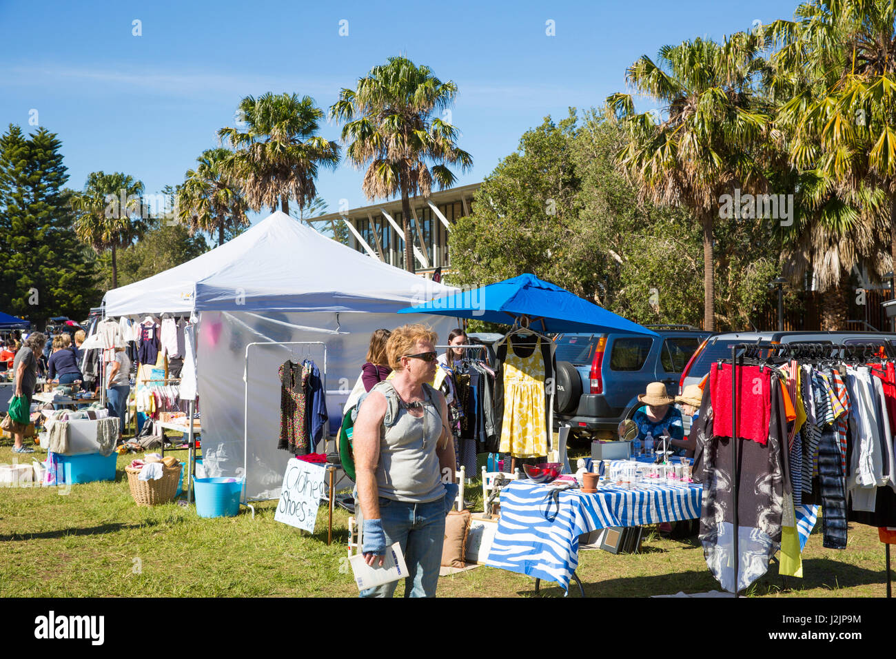 Australian car boot sale in Avalon on Sydney northern beaches,Australia Stock Photo Alamy