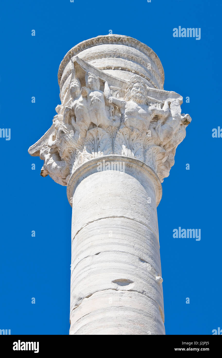 Roman column. Brindisi. Puglia. Italy Stock Photo - Alamy