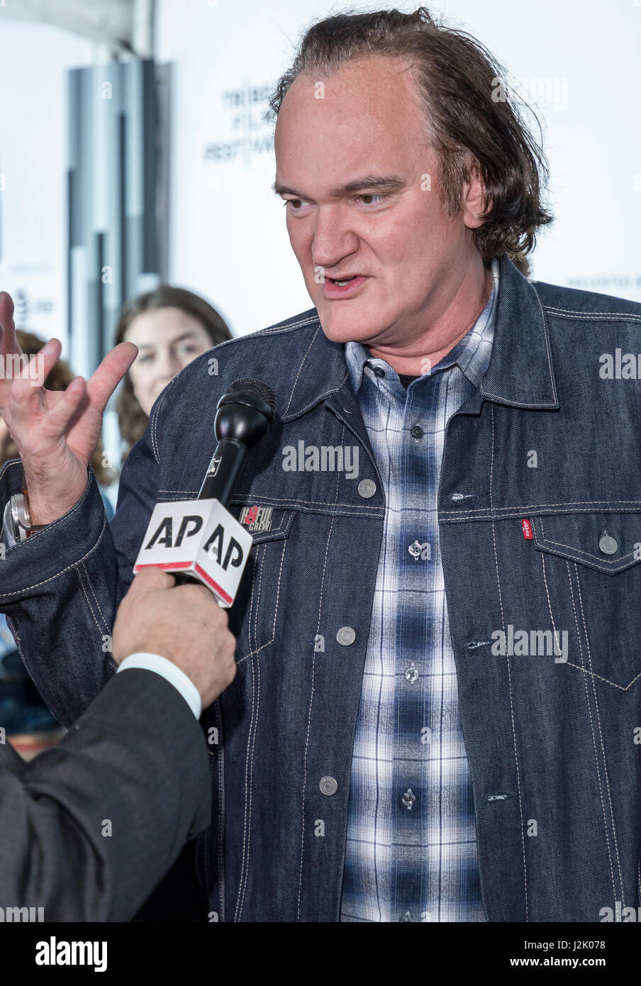 New York, USA. 28th Apr, 2017. Quentin Tarantino attends 25th Anniversary Retrospective Screening of Reservoir Dogs at The 2017 Tribeca Film Festival at Beacon Theatre, Manhattan Credit: Sam Aronov/Alamy Live News Stock Photo