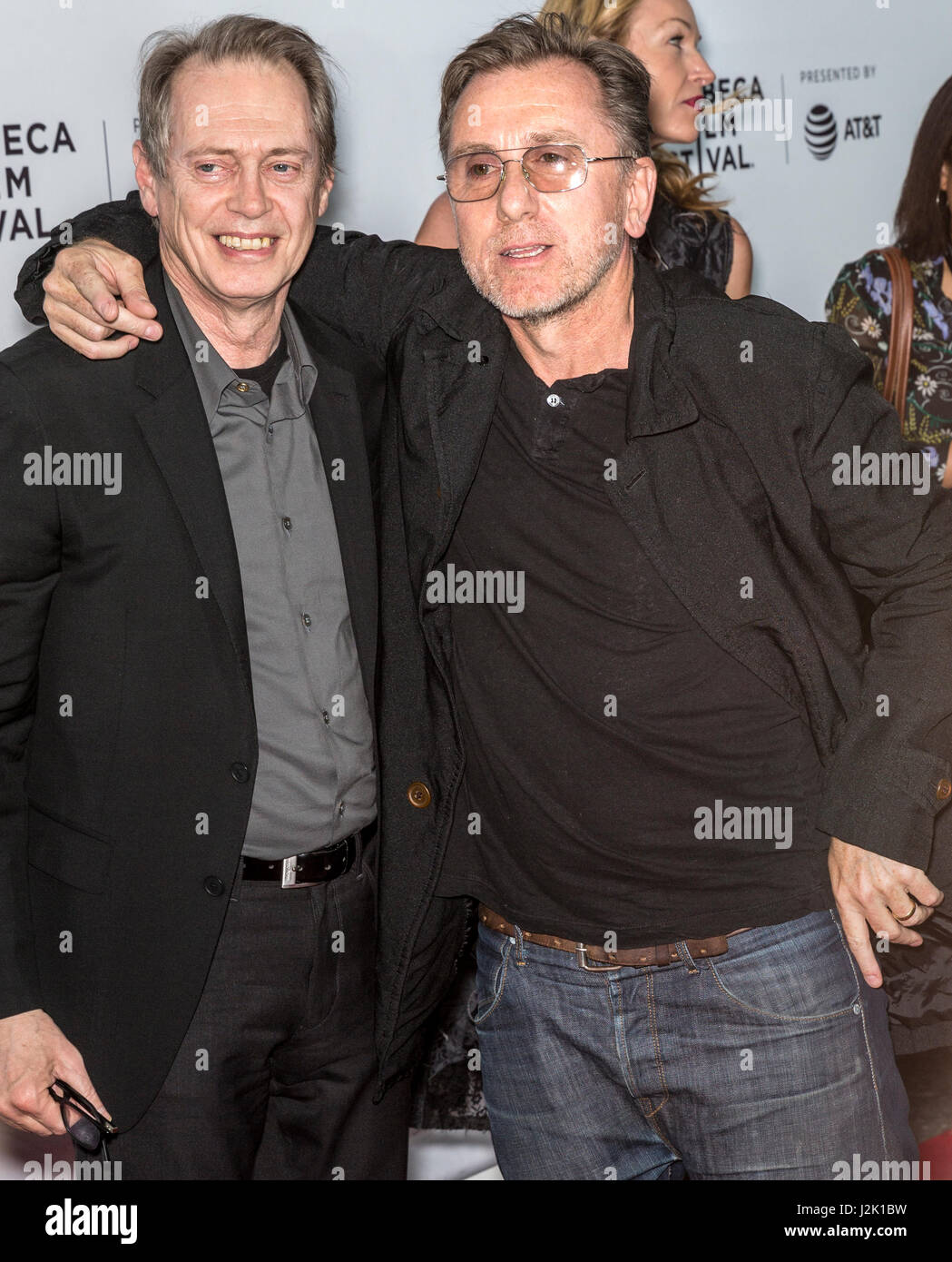 New York USA. 28th April 2017. Actors Steve Buscemi L and Tim