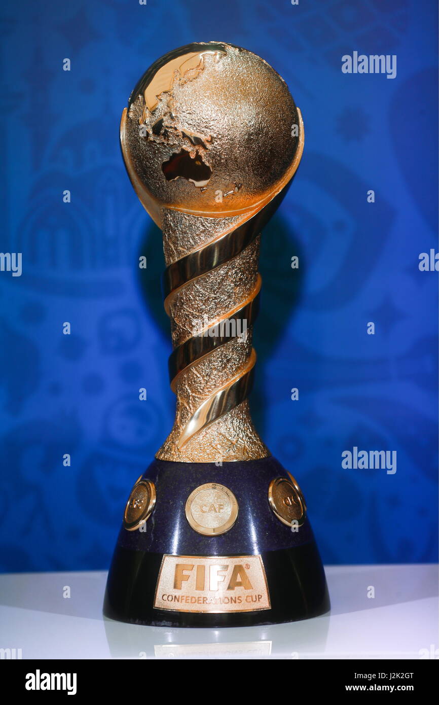Moscow Russia 29th Apr 17 The Fifa Confederations Cup 17 Winner S Trophy On Display During The Opening Ceremony For The 17 Fifa Confederations Cup In Moscow S Muzeon Park Of Arts Fallen Monument Moscow Russia 29th Apr 17 The Fifa Confederations Cup 17 Winner S Trophy On Display During The Opening Ceremony For The 17 Fifa Confederations Cup In Moscow S Muzeon Park Of Arts Fallen Monument