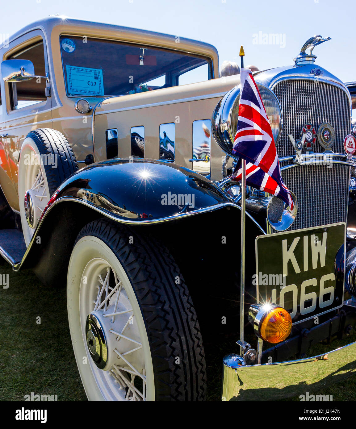 Eastbourne, Sussex, United Kingdom. 29th April, 2017. Car club members from 40 organisations display nearly 600 vintage and classic vehicles at the Eastbourne Magnificent Motors Event Credit: Alan Fraser/Alamy Live News Stock Photo
