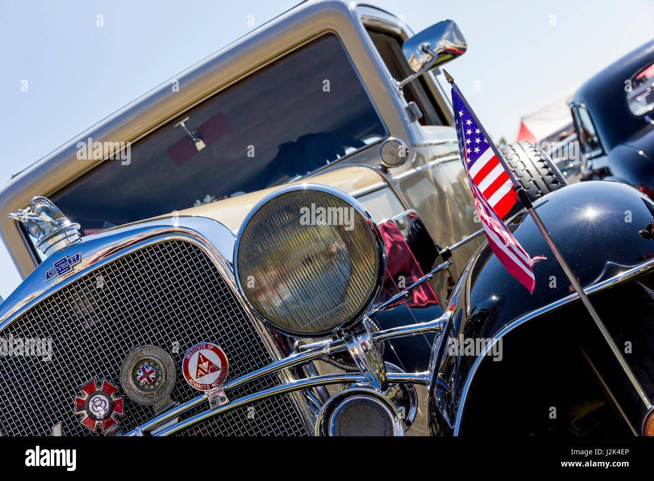 Eastbourne, Sussex, United Kingdom. 29th April, 2017. Car club members from 40 organisations display nearly 600 vintage and classic vehicles at the Eastbourne Magnificent Motors Event Credit: Alan Fraser/Alamy Live News Stock Photo