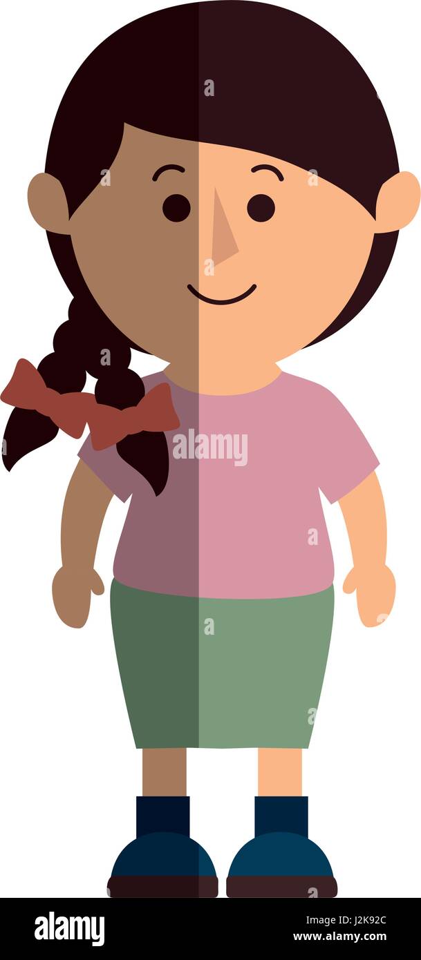 cute little girl character Stock Vector Image & Art - Alamy