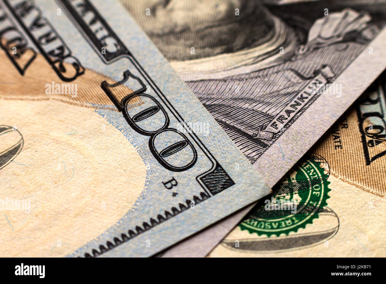 US one hundred dollar bills money background Stock Photo - Alamy