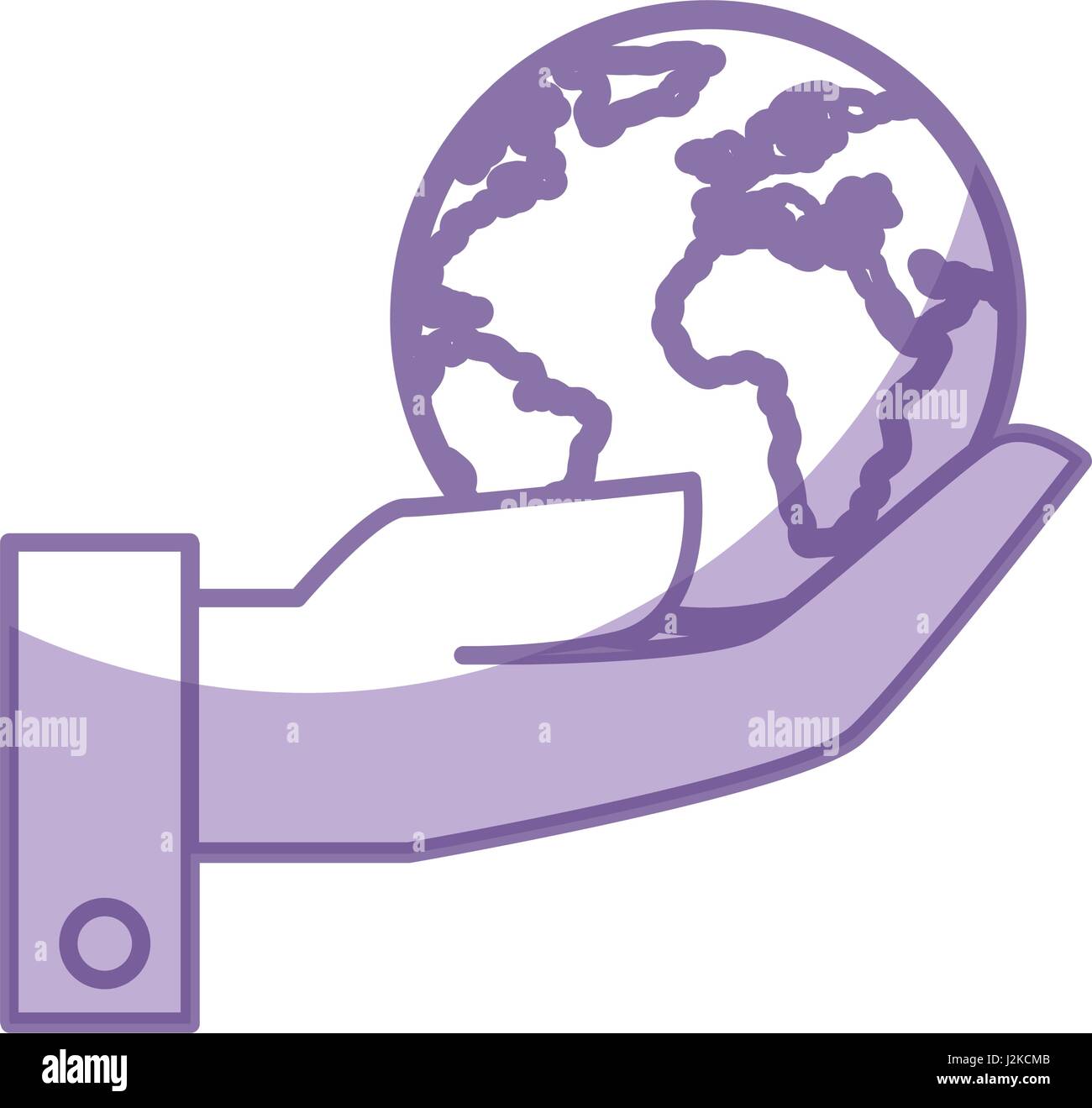 hands human with world planet earth icon Stock Vector Image & Art - Alamy