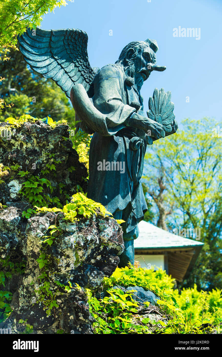 Tengu (a mythical creature from Japanese folklore) statues at Hansobo