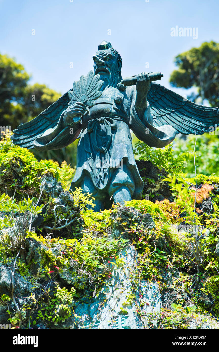 Tengu (a mythical creature from Japanese folklore) statues at Hansobo