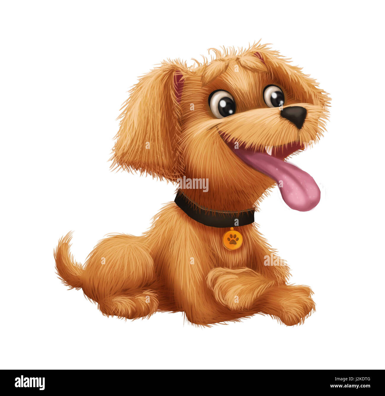 Happy cartoon dog tongue out hi-res stock photography and images - Alamy