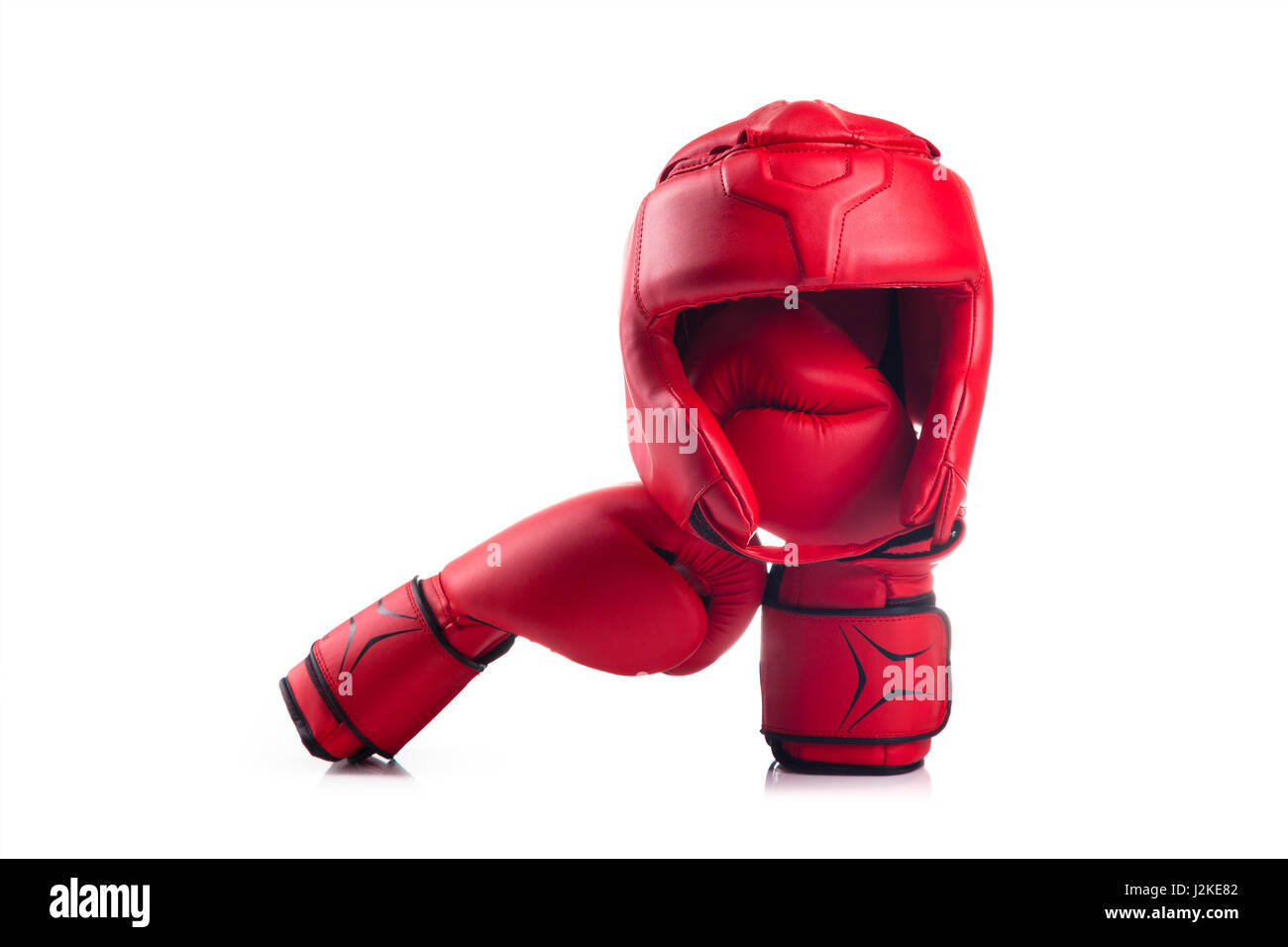 boxing gloves and head guards