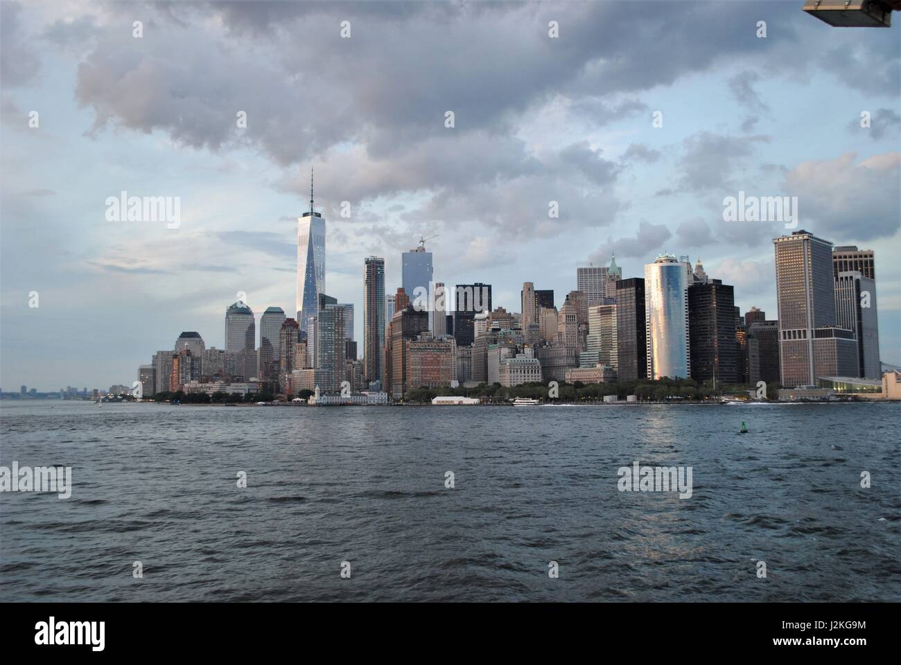 Downtown view from the Upper Bay, New York seafront, the United States Stock Photo