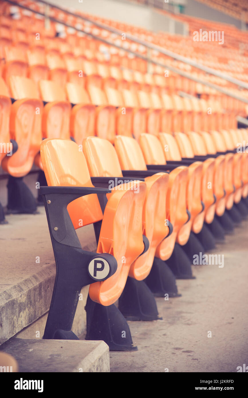 Stadium and seat vintage color Stock Photo - Alamy