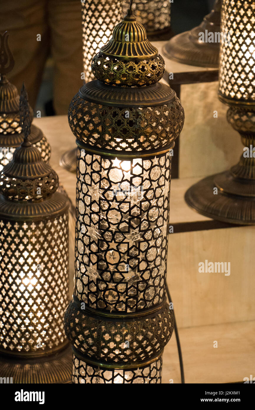 Old retro style lantern made of metal Stock Photo - Alamy