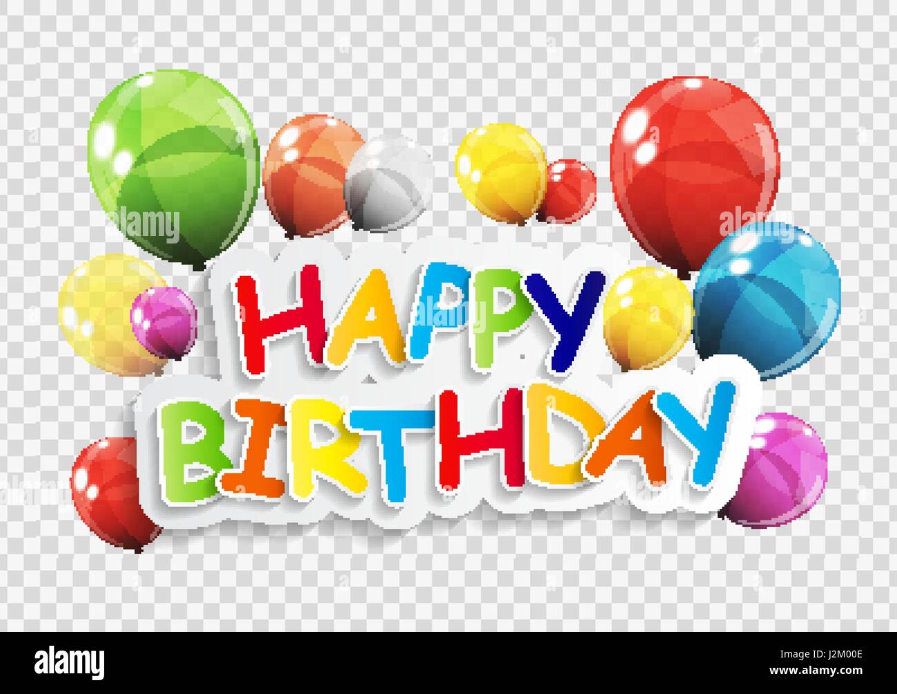 Group of Colour Glossy Helium Balloons with Blank Page Isolated Stock ...