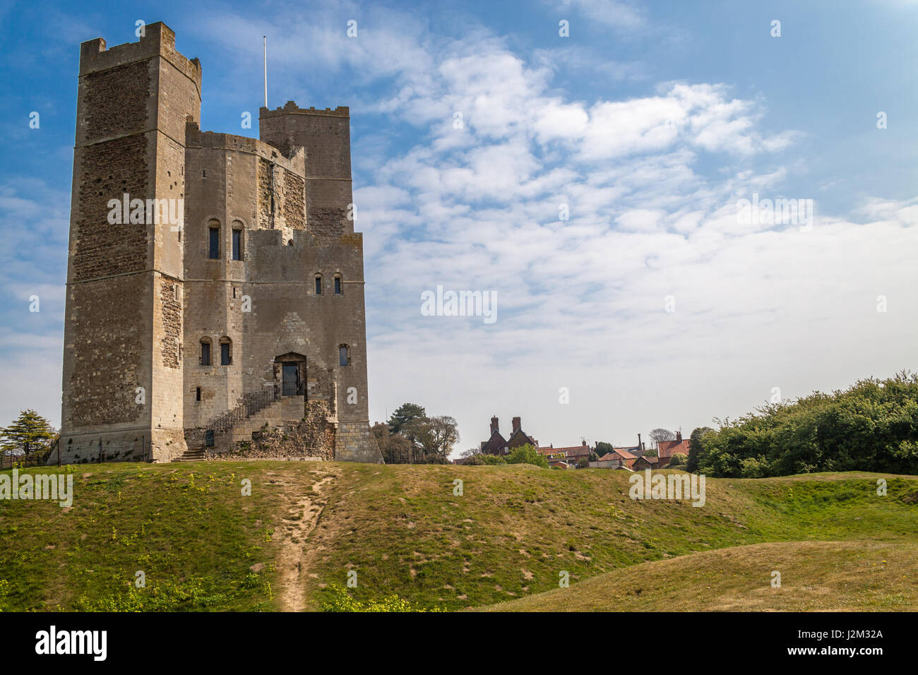 Orford Castle is a castle in the village of Orford, Suffolk, England Stock Photo