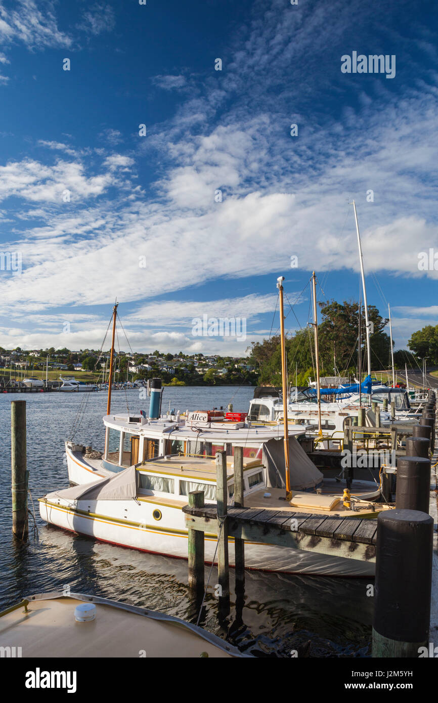 New Zealand, North Island, Taupo, Lake Taupo Marina Stock Photo Alamy