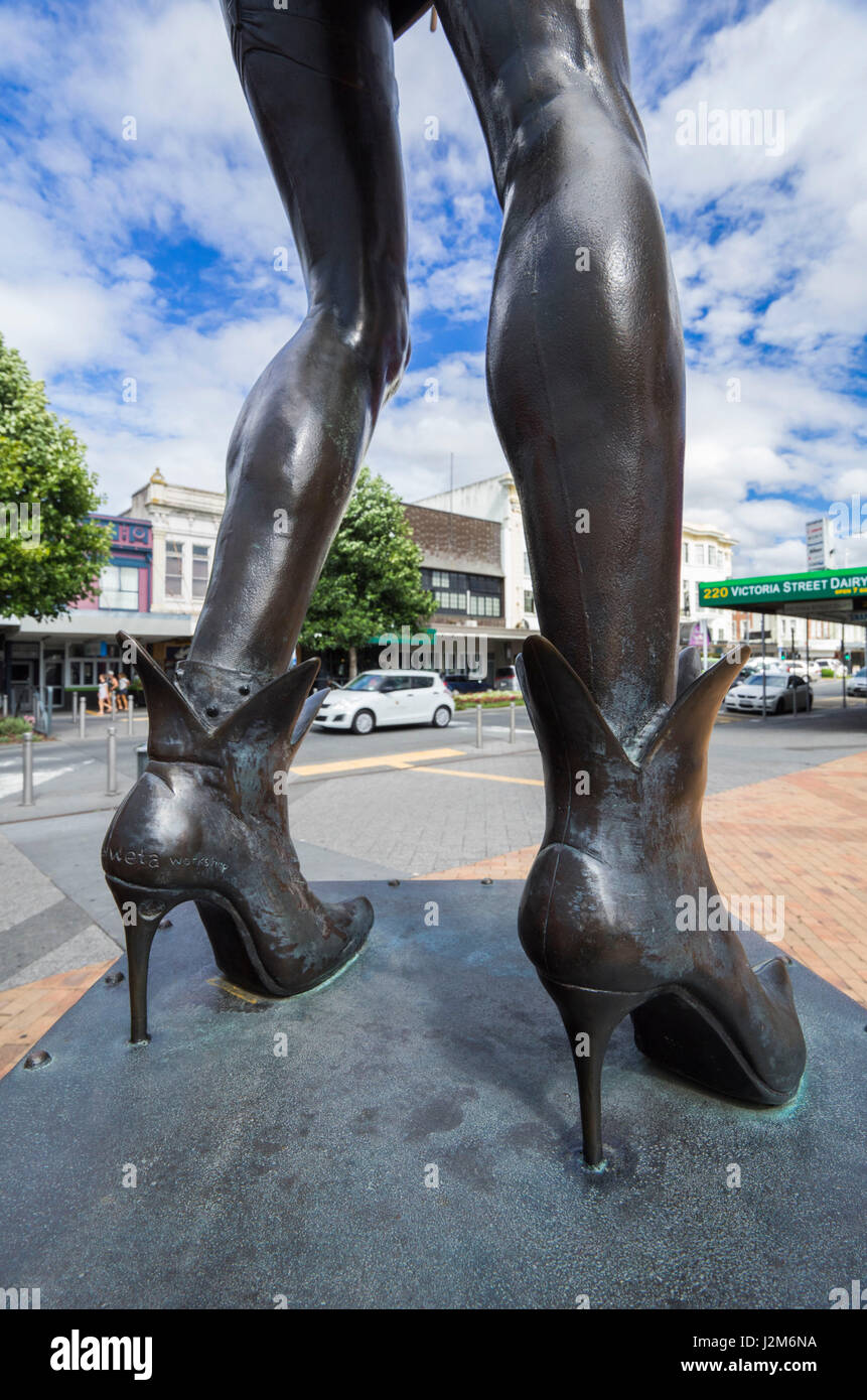 New Zealand, North Island, Hamilton, Riff Raff statue, monument to