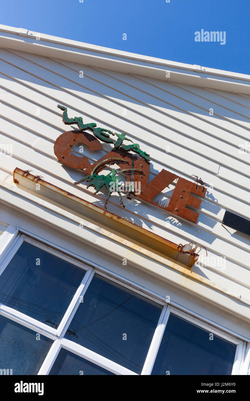 New Zealand, North Island, Wellington, Miramar area, Weta Cave, famed movie special effects