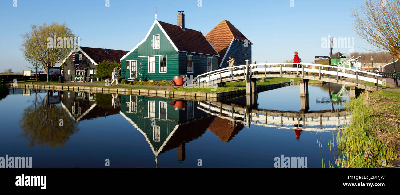 Netherlands, North Holland / Noord-Holland, Zaandam, Zaanse Schans, outdoor museum Stock Photo