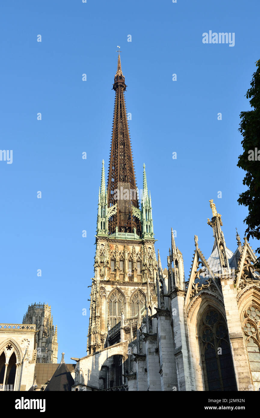 France, Seine Maritime, Rouen, the Notre Dame cathedral Stock Photo