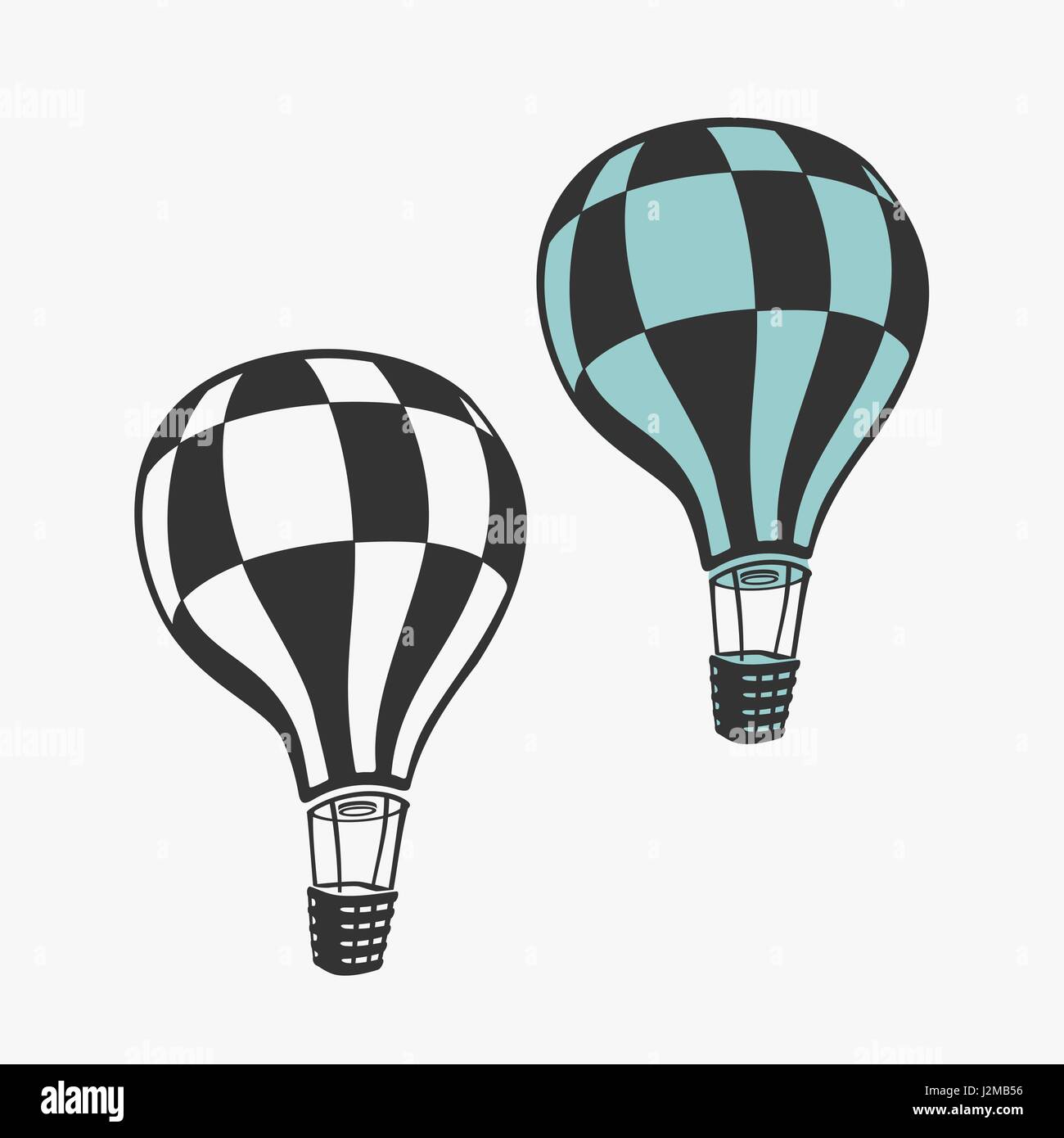 Air Balloon Transport Vector Illustration Stock Vector