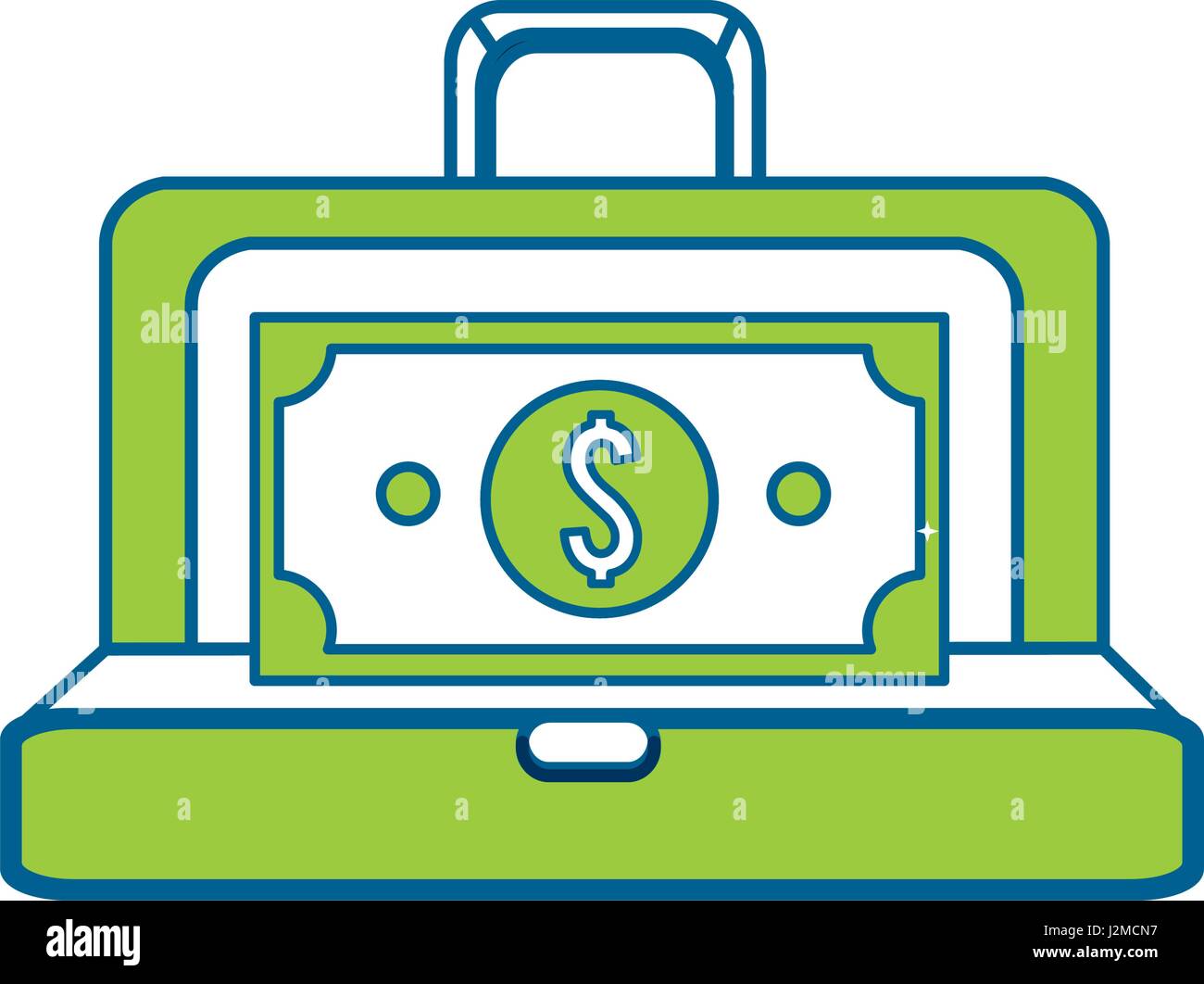 suitcase with green bill money inside Stock Vector Image & Art Alamy