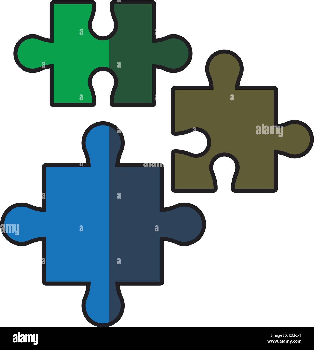 puzzle pieces jigsaw strategy shadow Stock Vector Image & Art Alamy