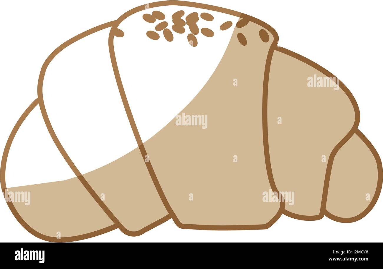 silhouette delicious fesh bakery croissant bread Stock Vector Image ...