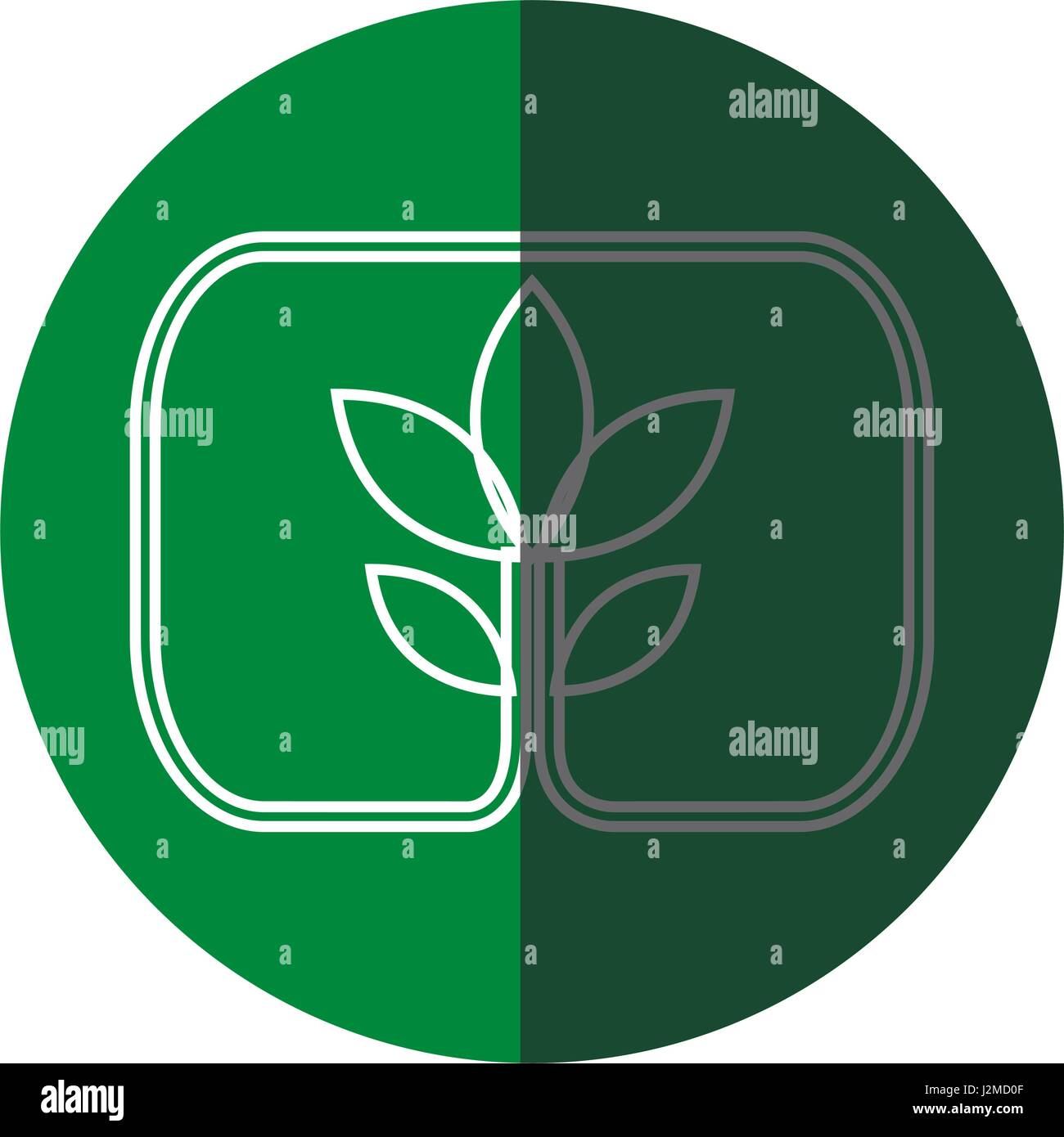 plant leaves natural environment symbol green icon Stock Vector