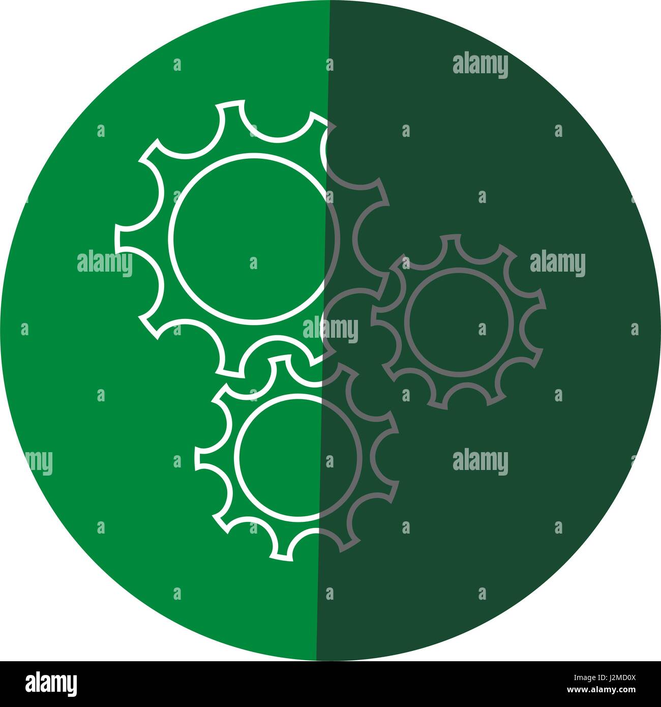 gear teamwork wheel mechanism power icon circle Stock Vector Image ...