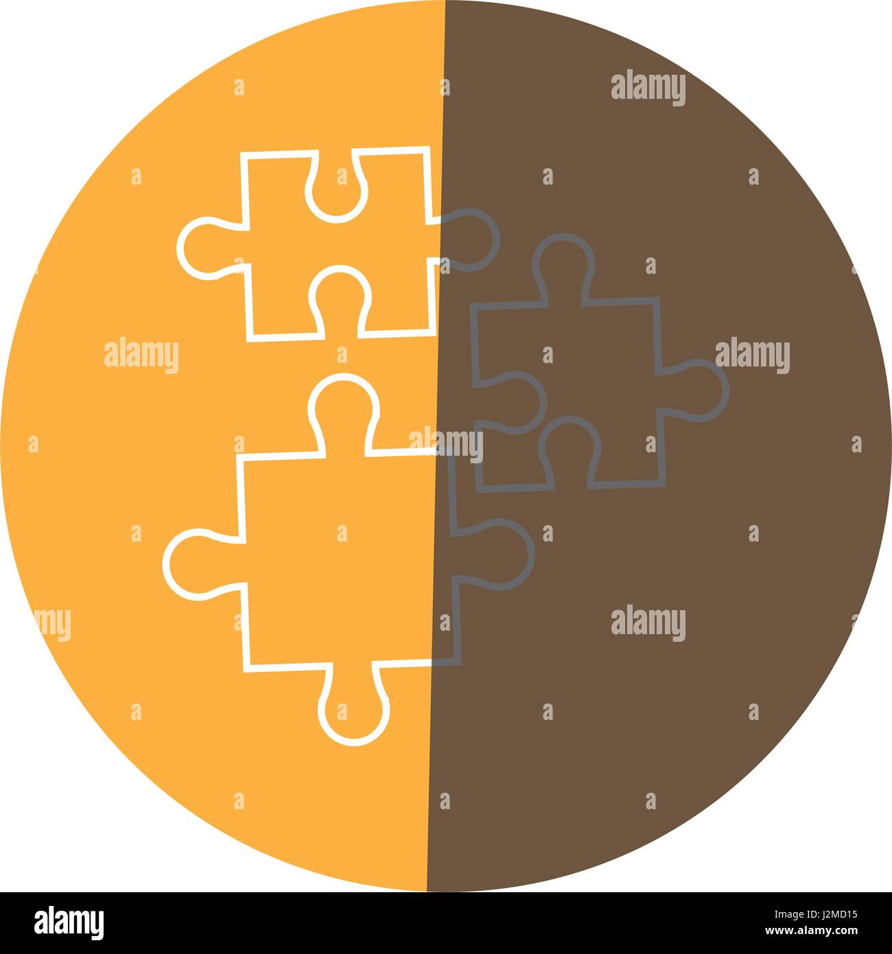 puzzle pieces object shape work icon circle Stock Vector Image & Art ...