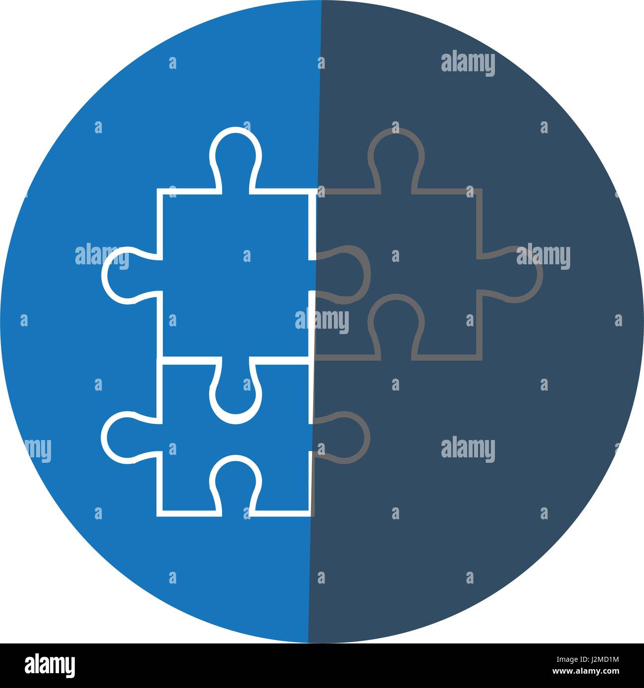 puzzle pieces object shape work icon circle Stock Vector Image & Art ...