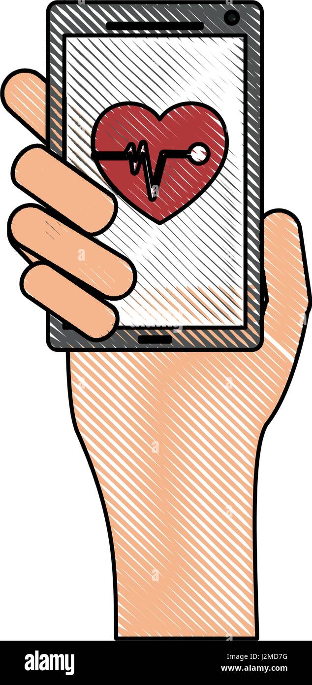 Health data smartphone application Stock Vector Images - Alamy