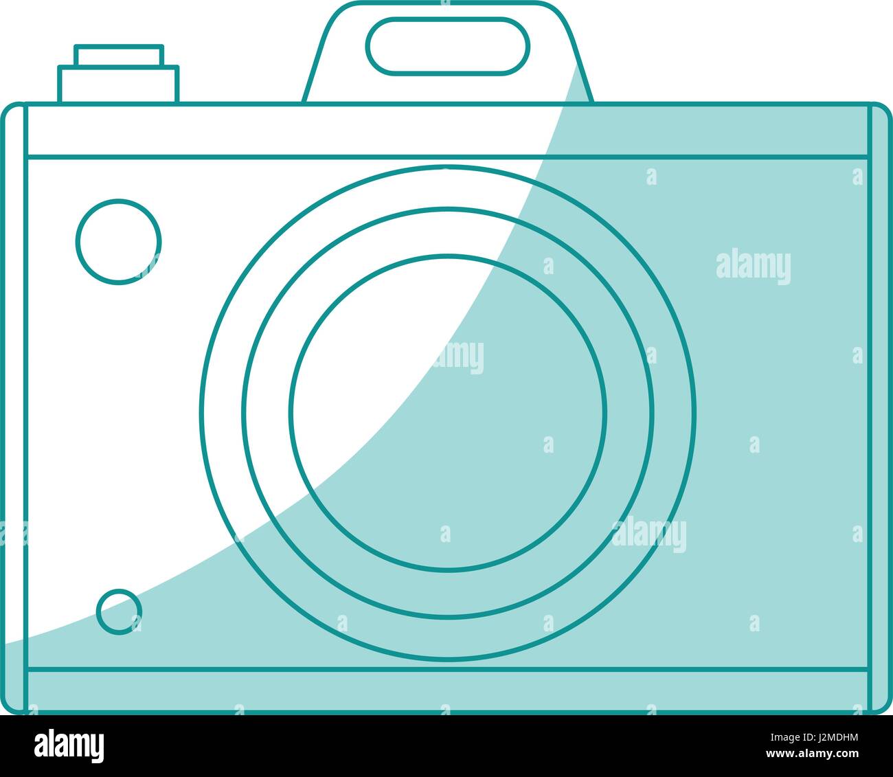 blue silhouette shading analog camera with flash Stock Vector Image ...