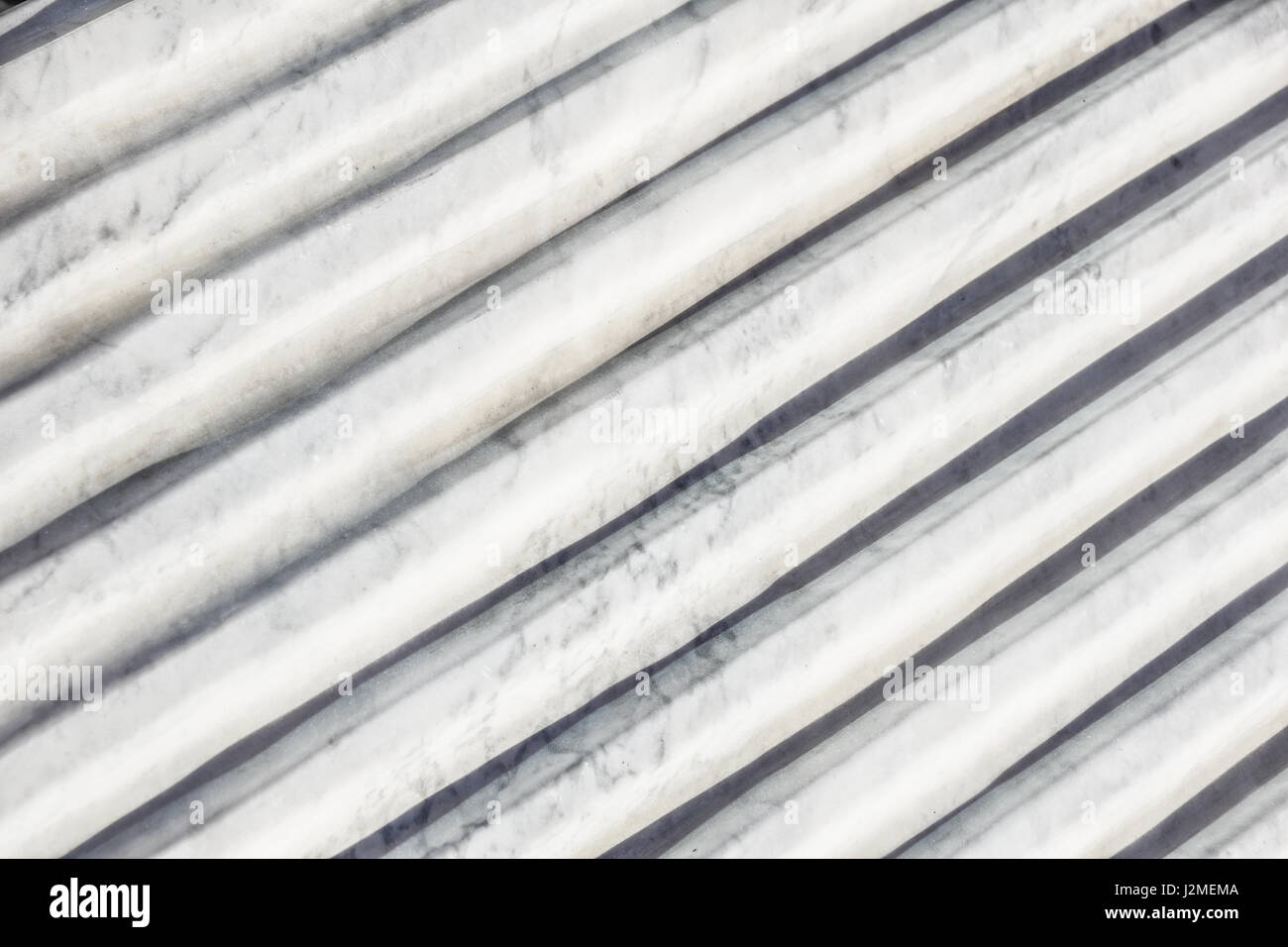 Curvilinear marble detail . Top view of modern architecture detail. Stock Photo