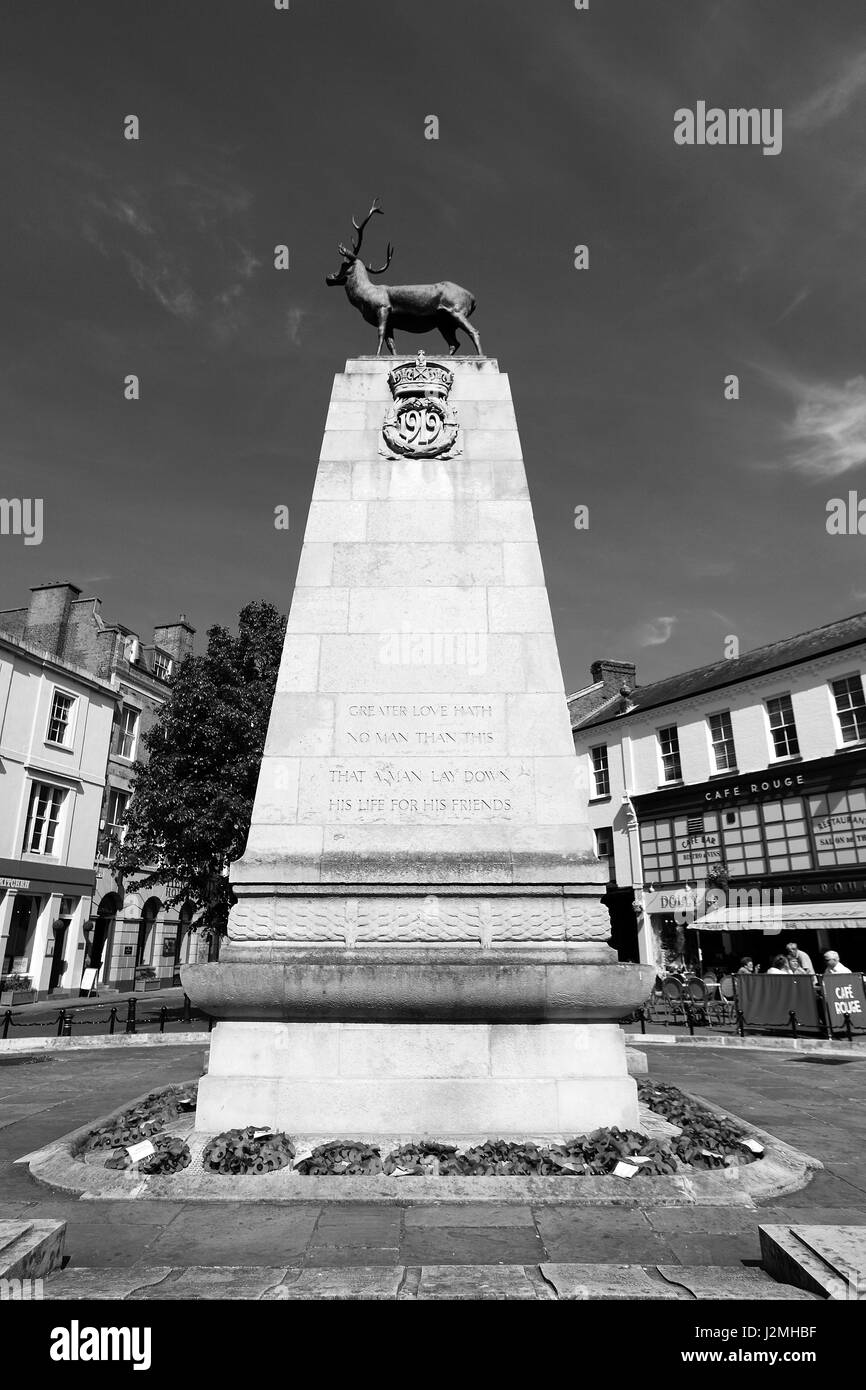 The war memorial in Hertford town, Hertfordshire County, England, UK Stock Photo