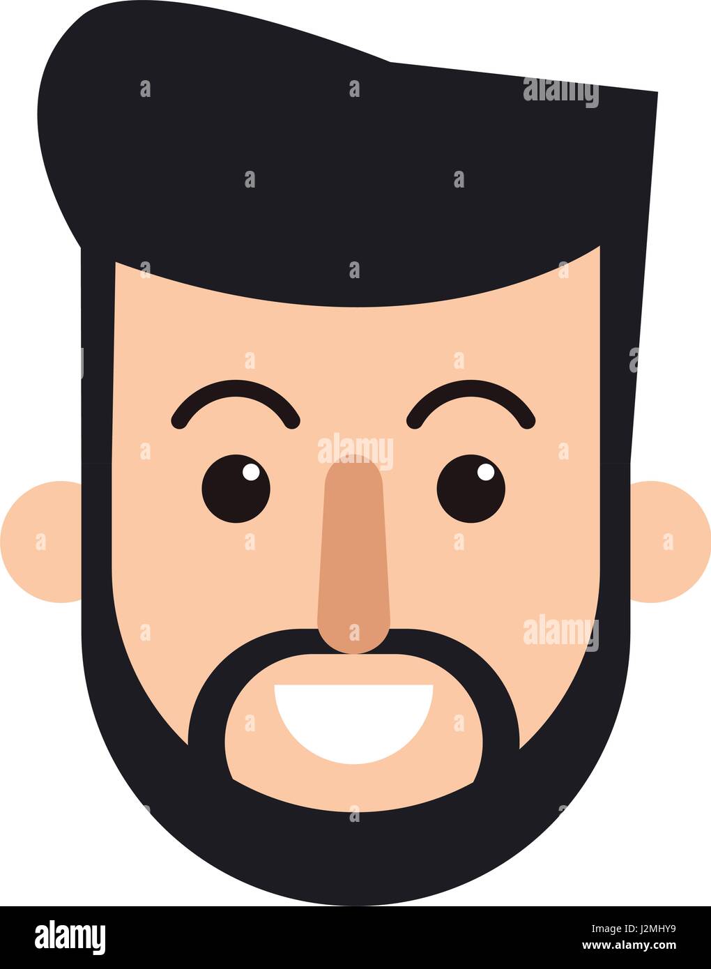 character beard man face smiling Stock Vector Image & Art - Alamy