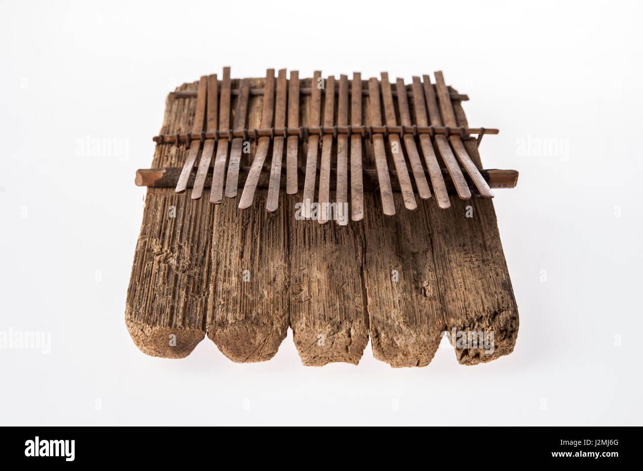 African handmade music instrument isolated on white background Stock ...
