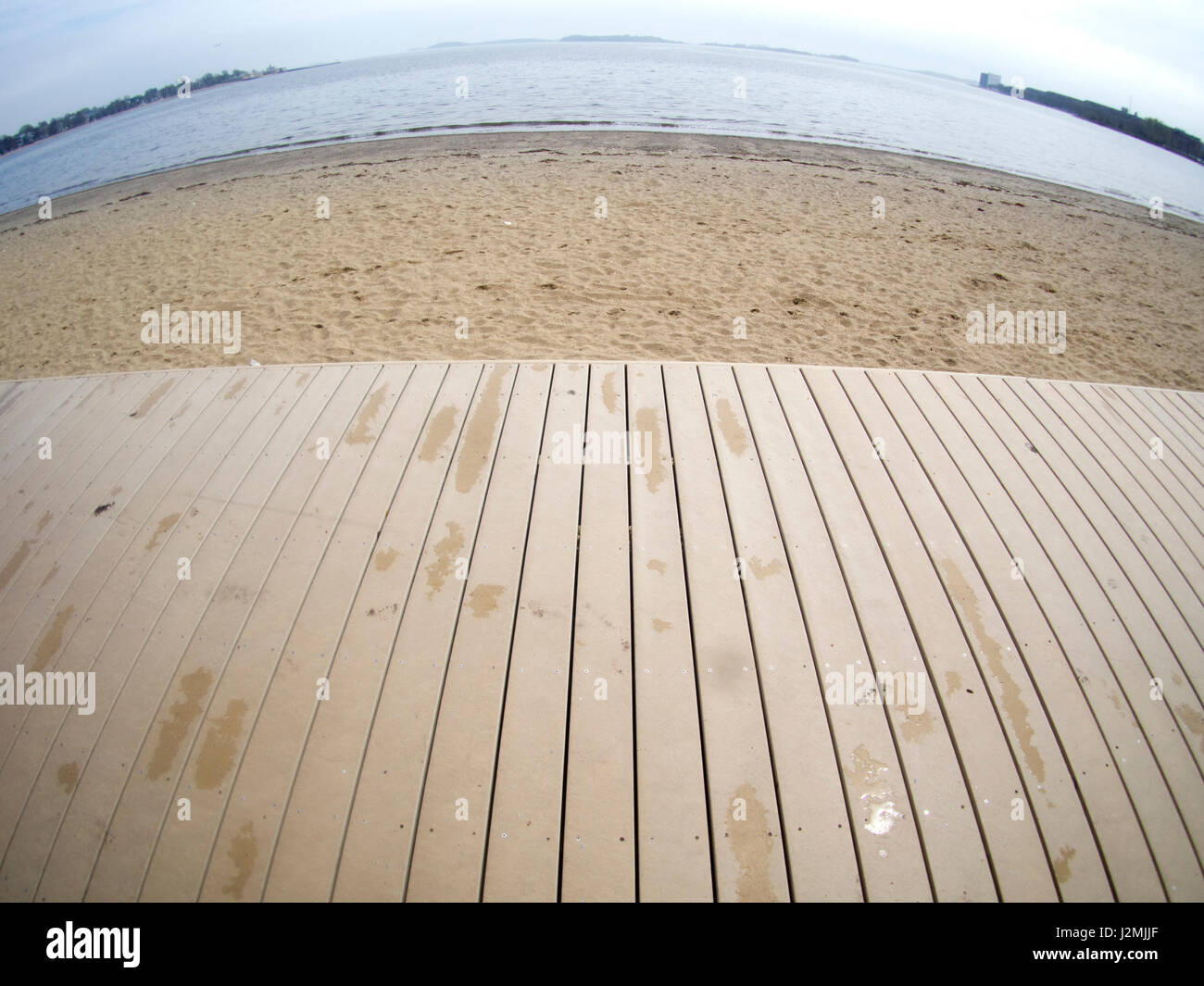 A sandy beach near Boston, Massachusetts. Stock Photo