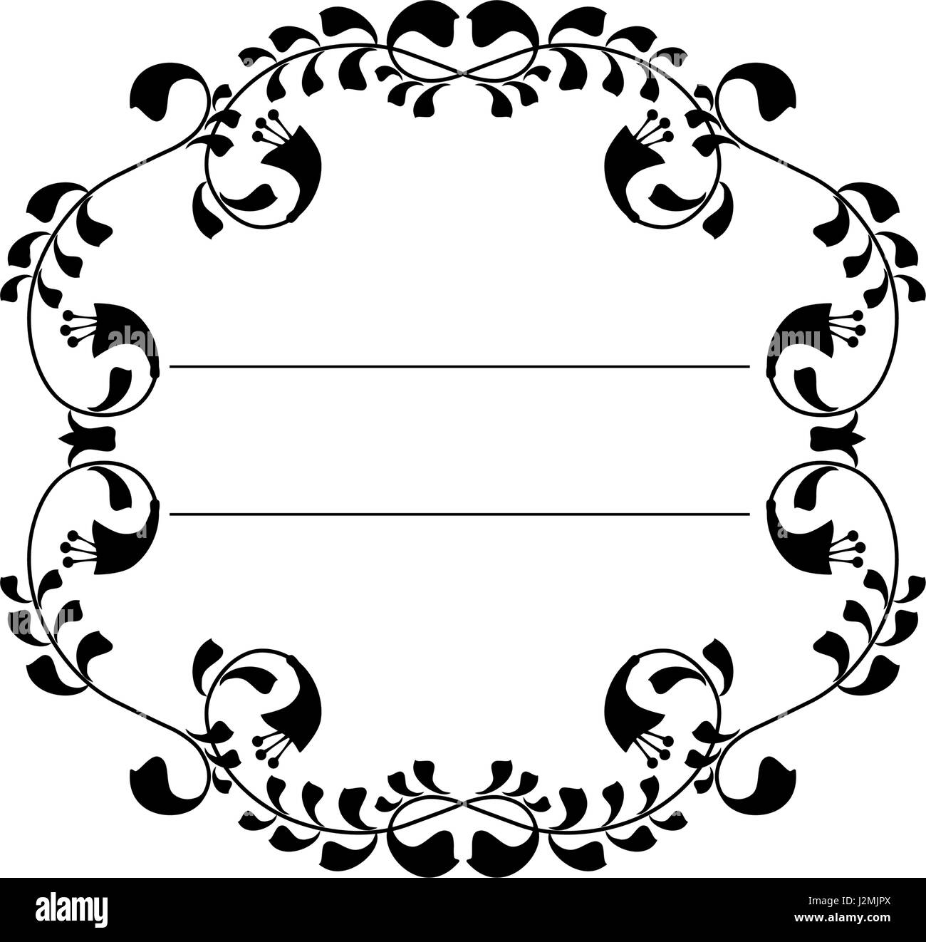 Decorative Antique Border Elements Stencil
