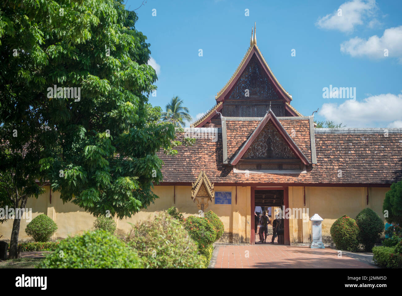 the wat Sisaket in the city of vientiane in Laos in the southeastasia. Stock Photo
