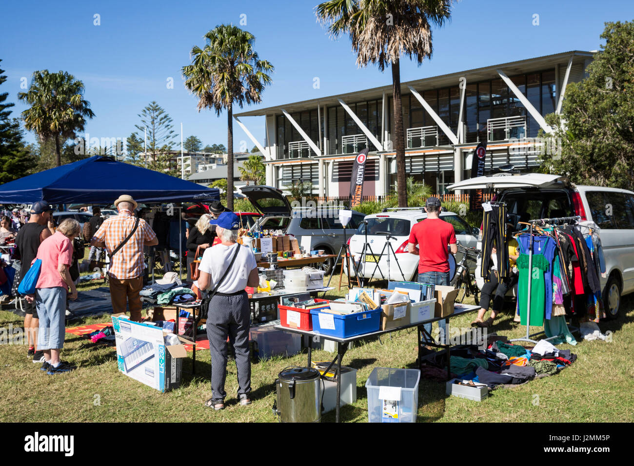 Australian car boot sale in Avalon on Sydney northern beaches,Australia Stock Photo Alamy