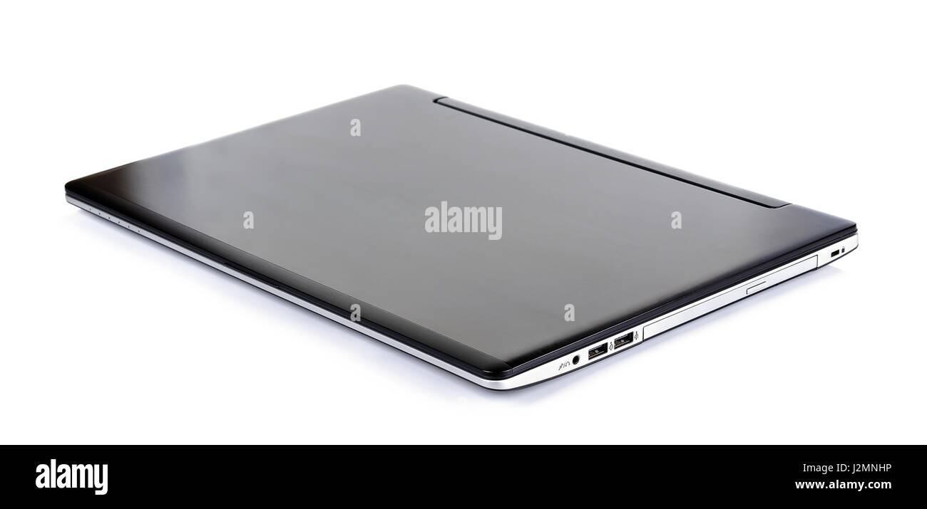 Laptop isolated on the white background Stock Photo - Alamy