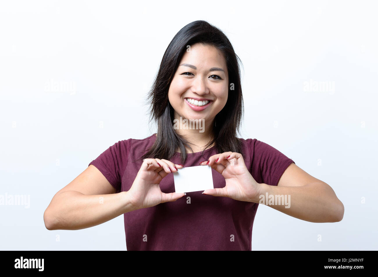 Woman Holding Id Card
