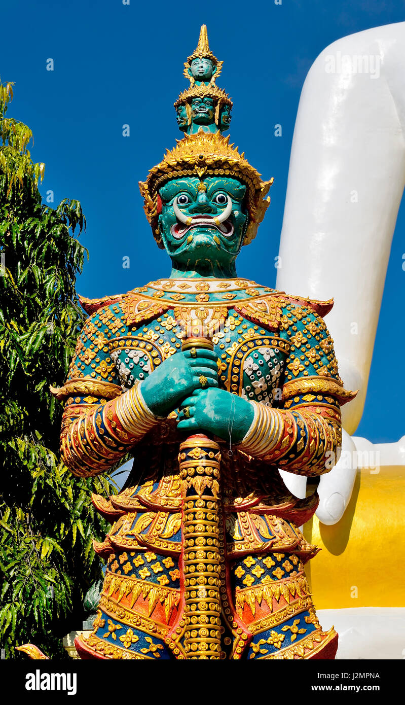 Giant statue Wat Phra That Doi Kham at Chiang Mai,Thai temple Northern ...