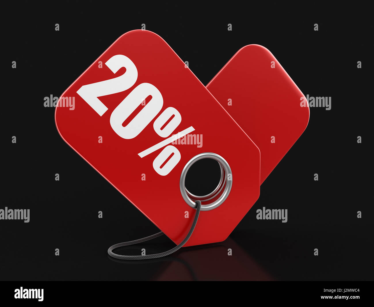 Label 20%. Image with clipping path Stock Photo - Alamy