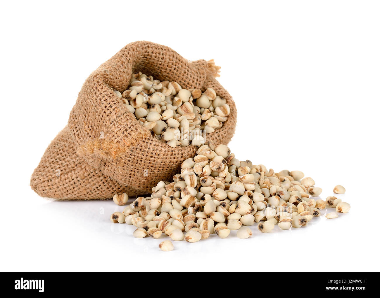 Millet rice , millet grains wiht sack isolated on white background ...