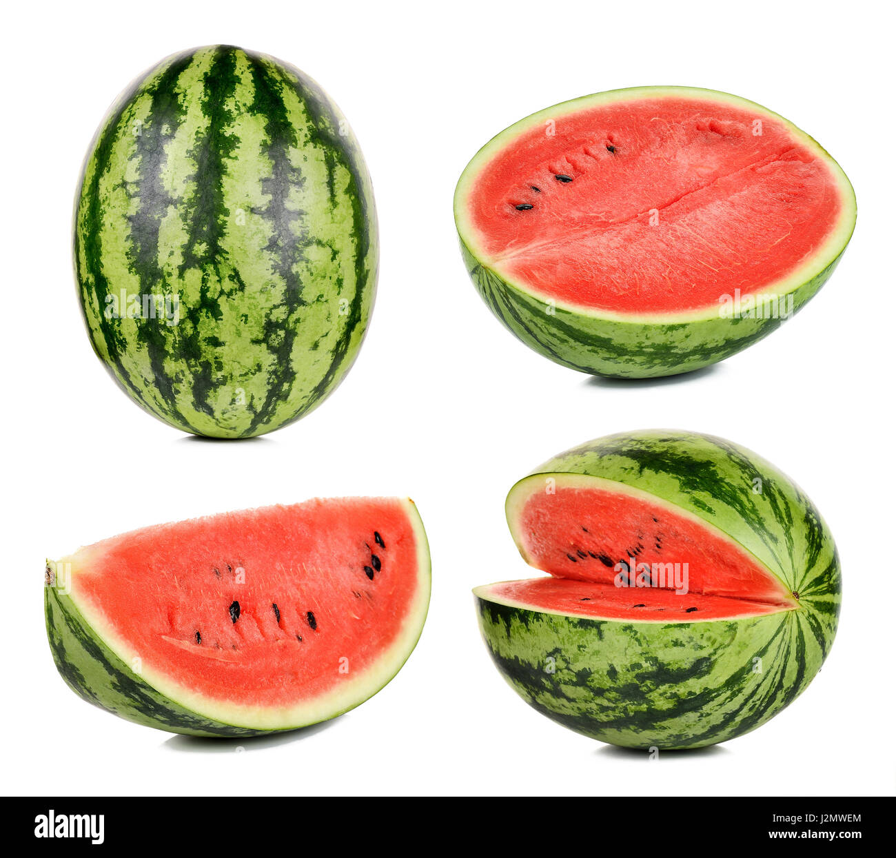 Set of watermelon isolated on the white background Stock Photo - Alamy