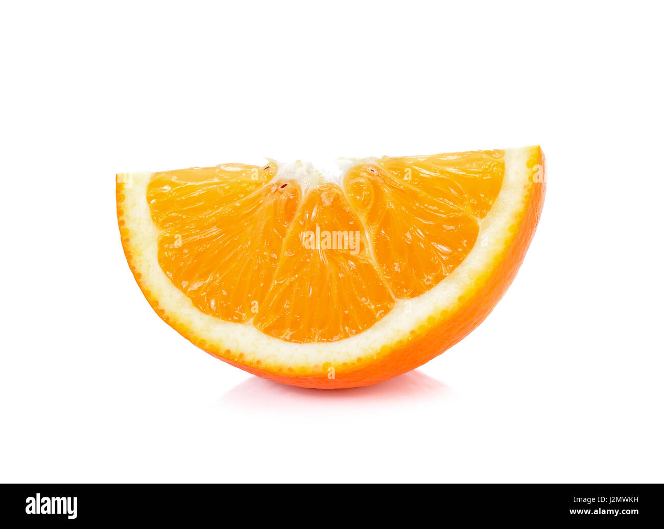 Slice of orange fruit isolated on the white background Stock Photo - Alamy